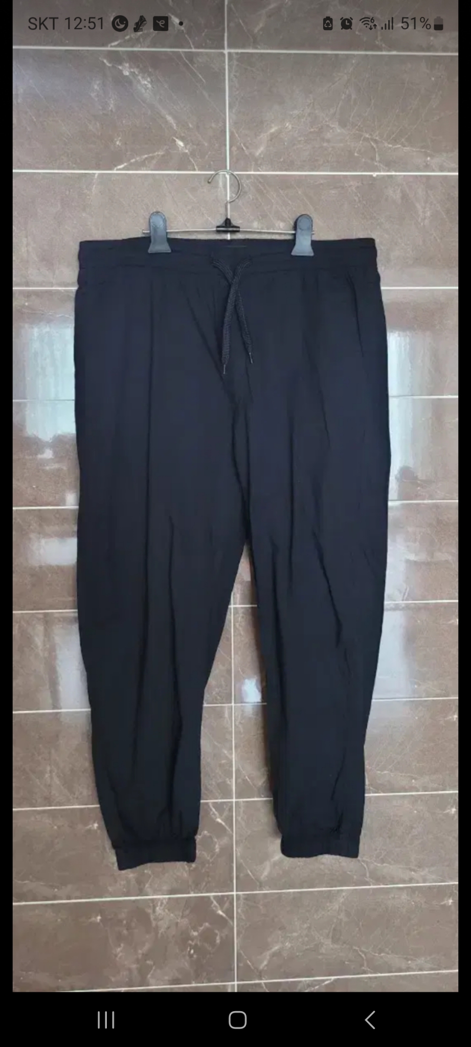 (남성34~38인치)ZARA 블랙 조거팬츠(봄~초여름)