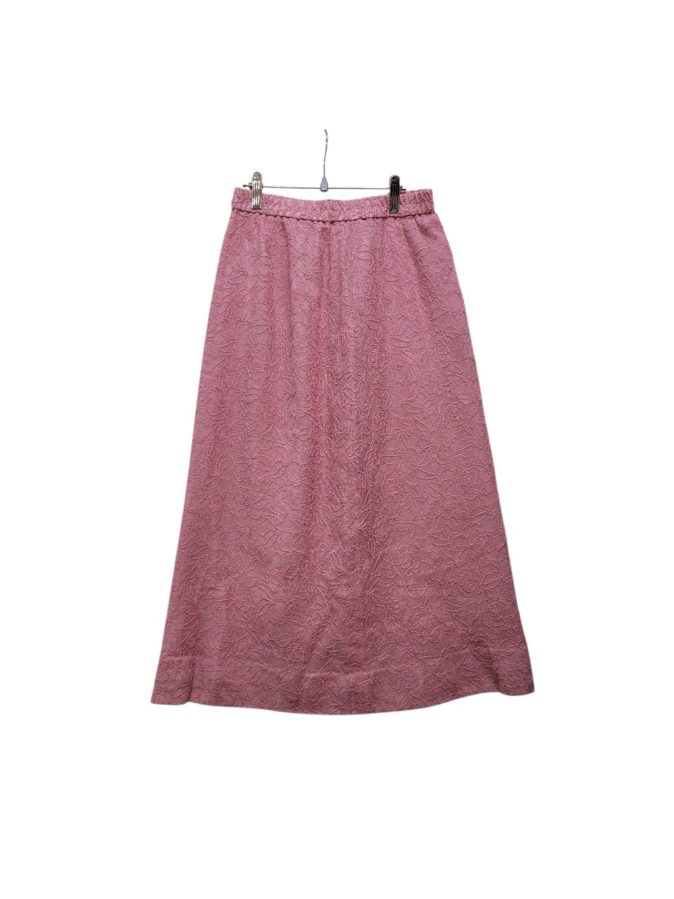 린넨과 레이온 소재 자수패턴 롱 스커트