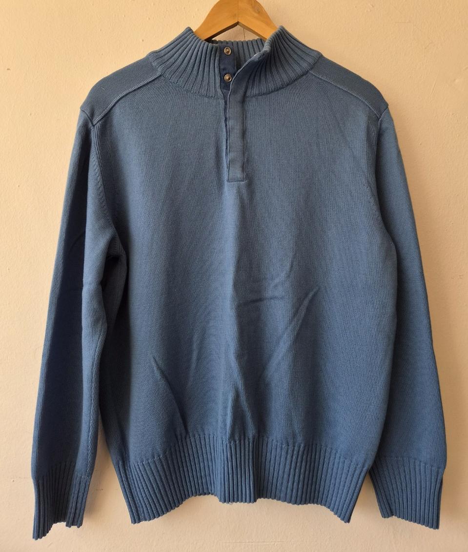 휴고보스 남성 버진 울하프넥니트