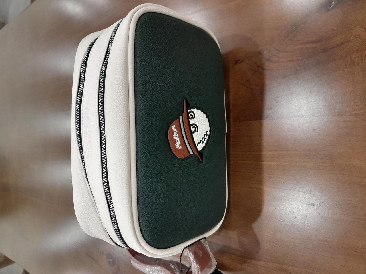 말본 골프 파우치 (아이보리 / 그린 포인트 )