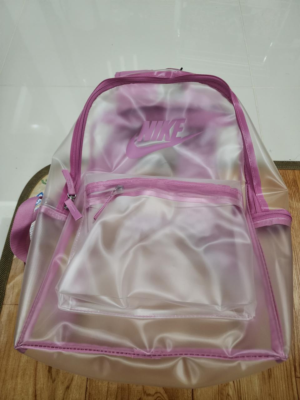 (새제품) 나이키 투명 백팩 핑크색 가방