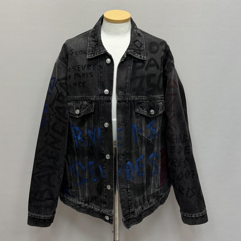 발렌시아가 그래피티 흑청 데님 자켓 ( 110 ) 