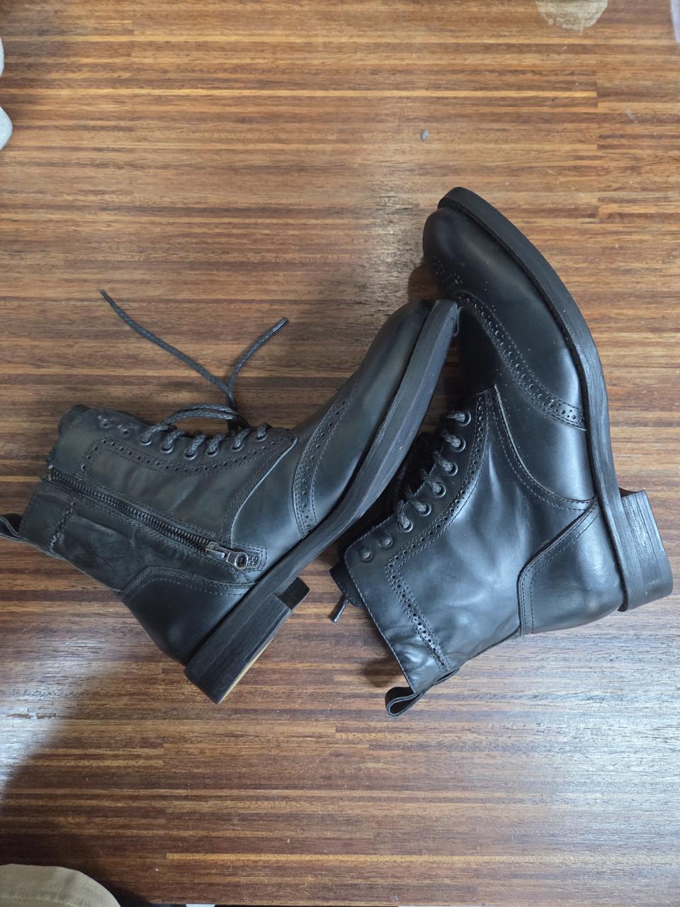 빈티지 bak 윙팁 가죽 워커 부츠 265