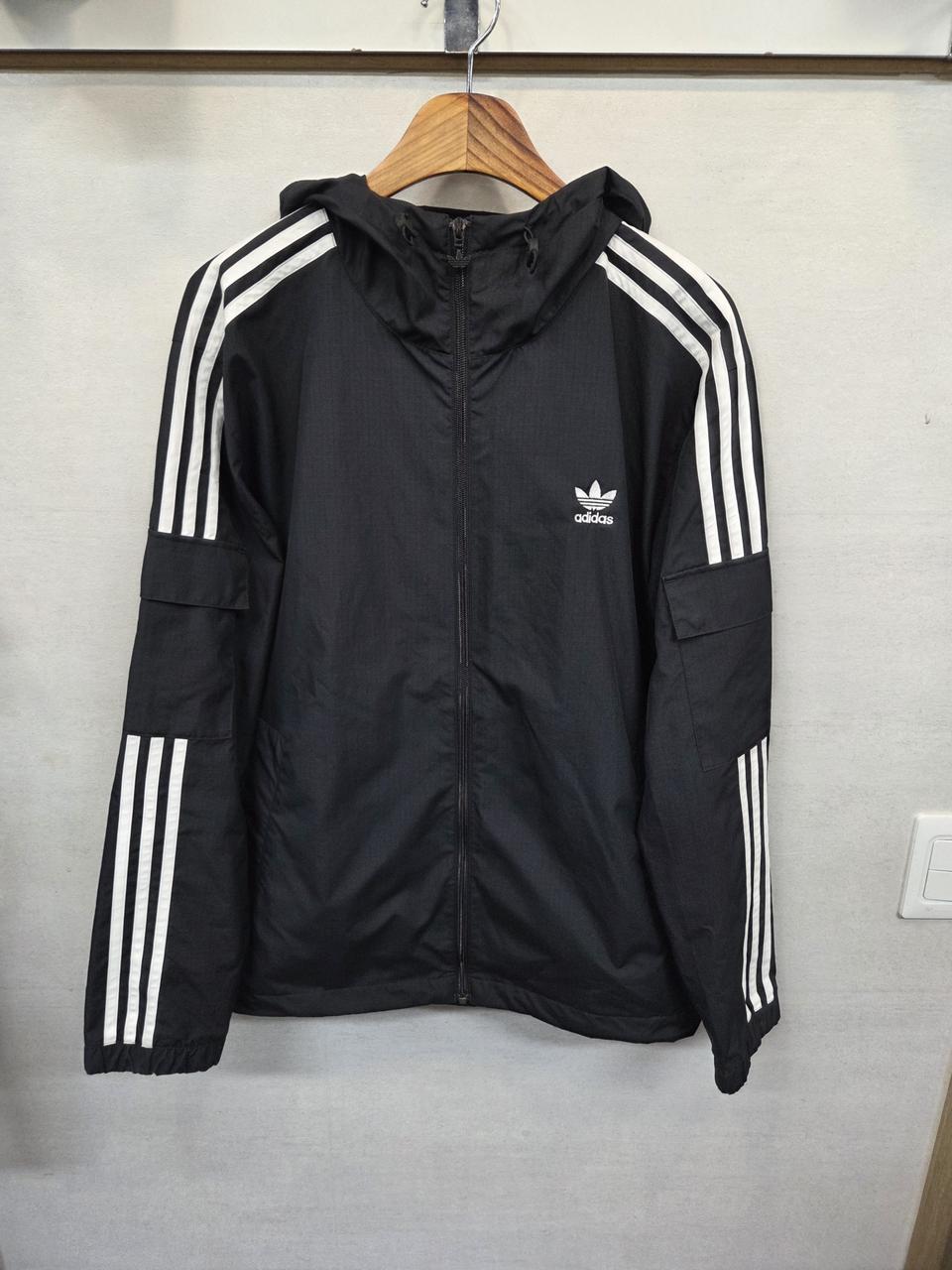 아디다스 삼선 윈드브레이커 바람막이 후드자켓 L