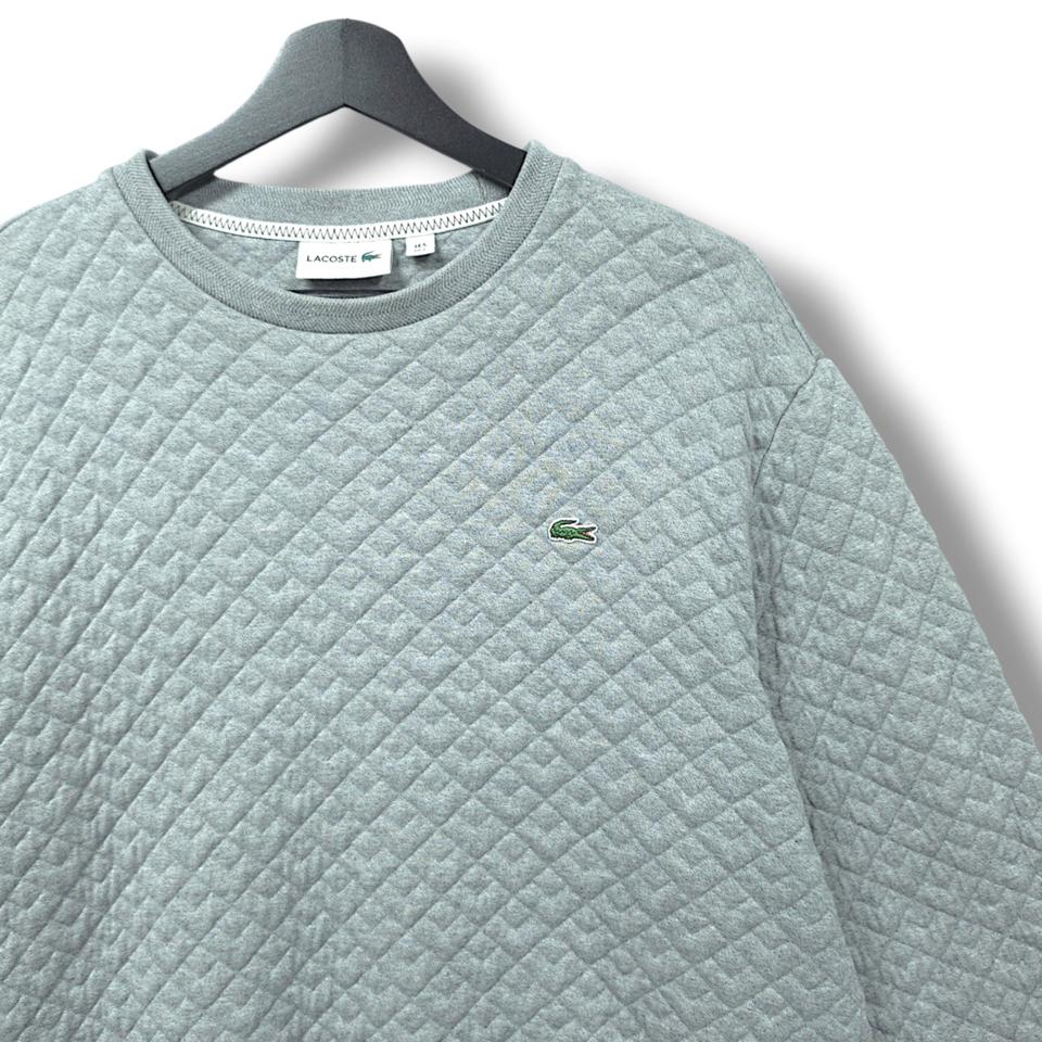 [L] 라코스테 그레이 퀼팅 긴팔 맨투맨