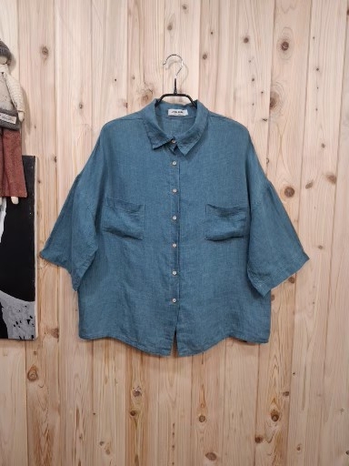 카라 셔링 블라우스