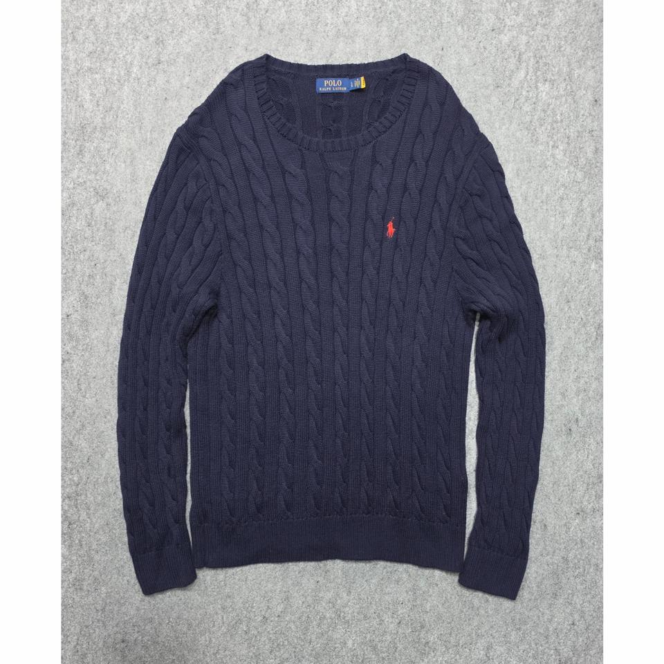 폴로 랄프로렌 큐알택 꽈배기 케이블 니트 L