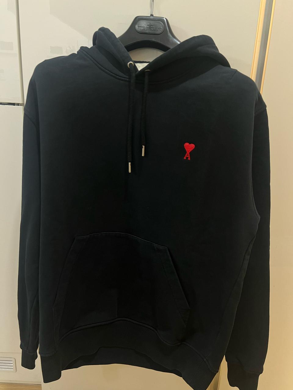 아미 블랙 후드티 M