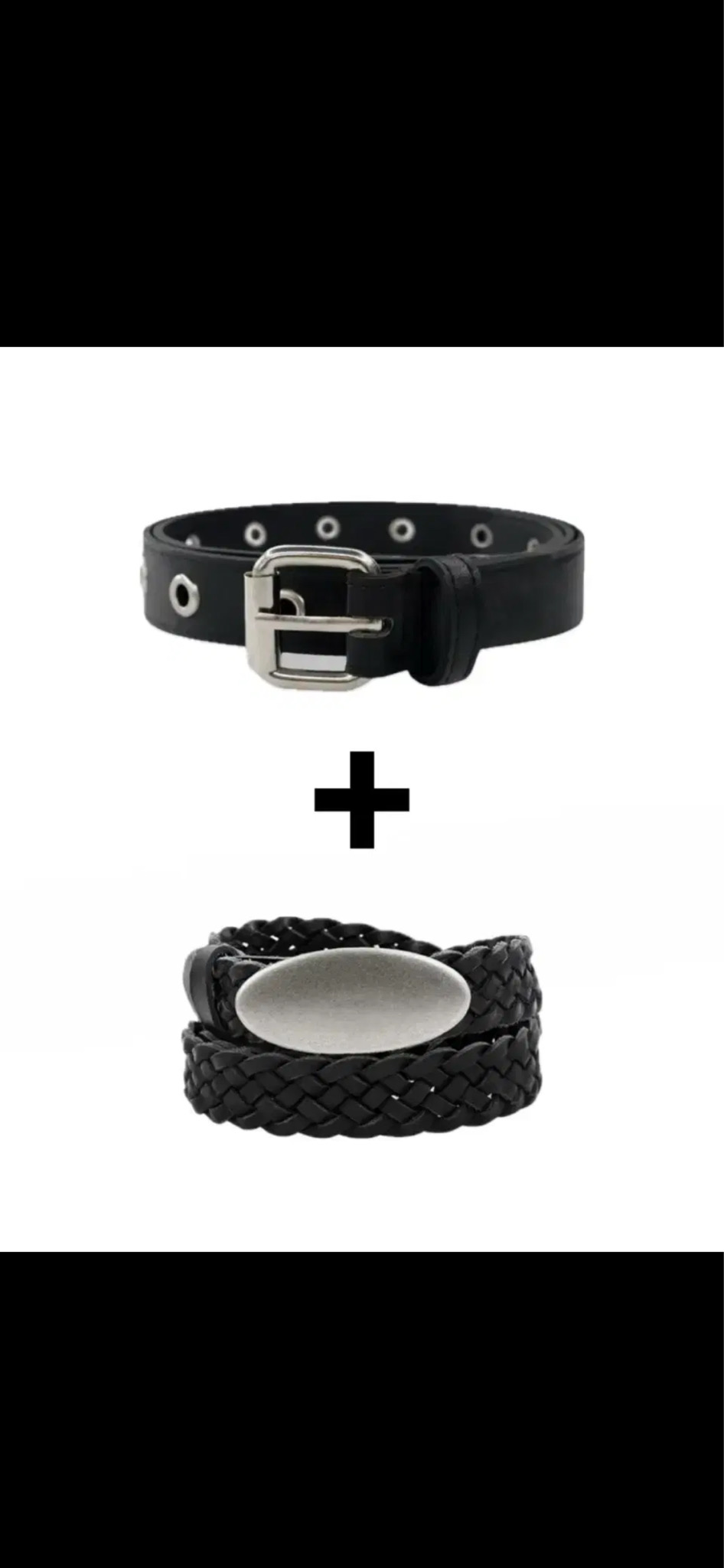 시그니처 아일렛 벨트 + mmlg 레더 위빙 벨트