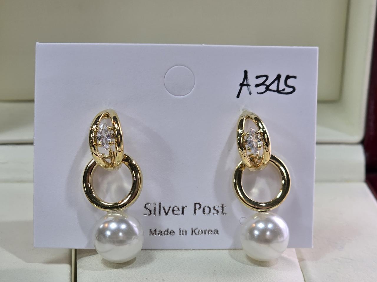 큐빅셋팅 핸드메이드 귀걸이