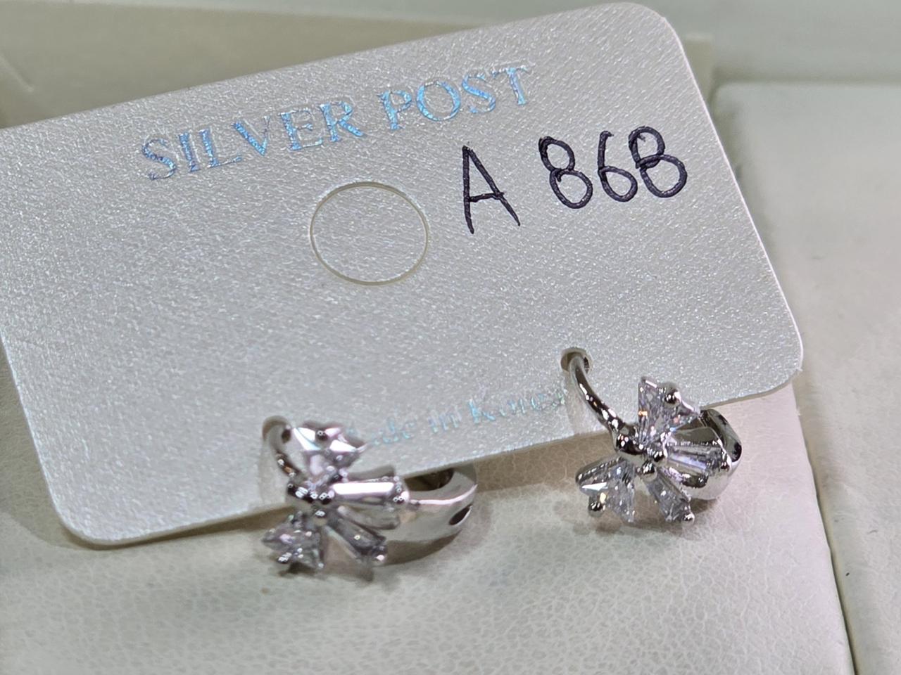 큐빅셋팅 원터치 귀걸이