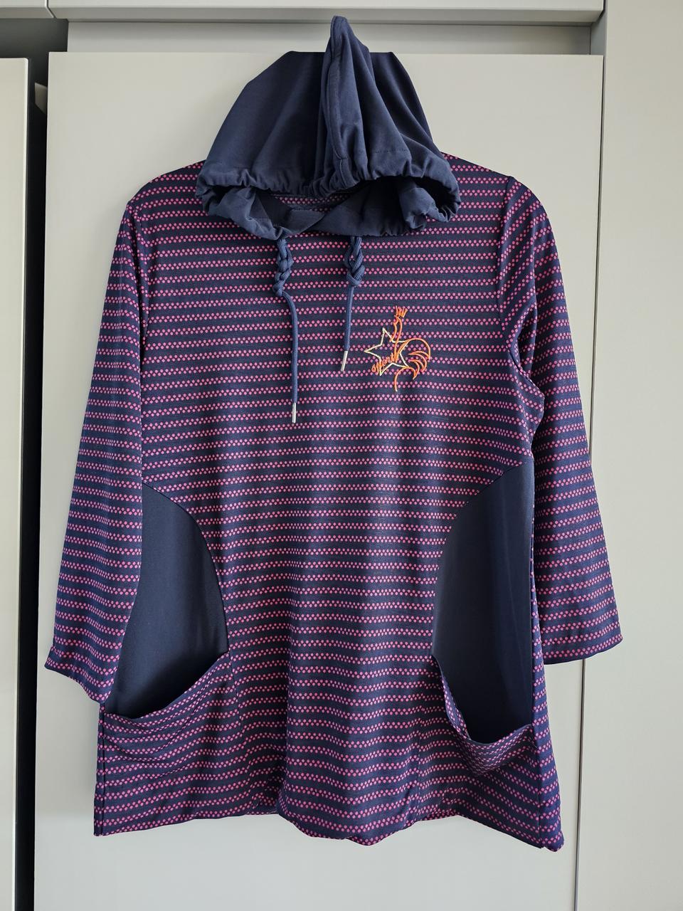 스트라이프 후드티