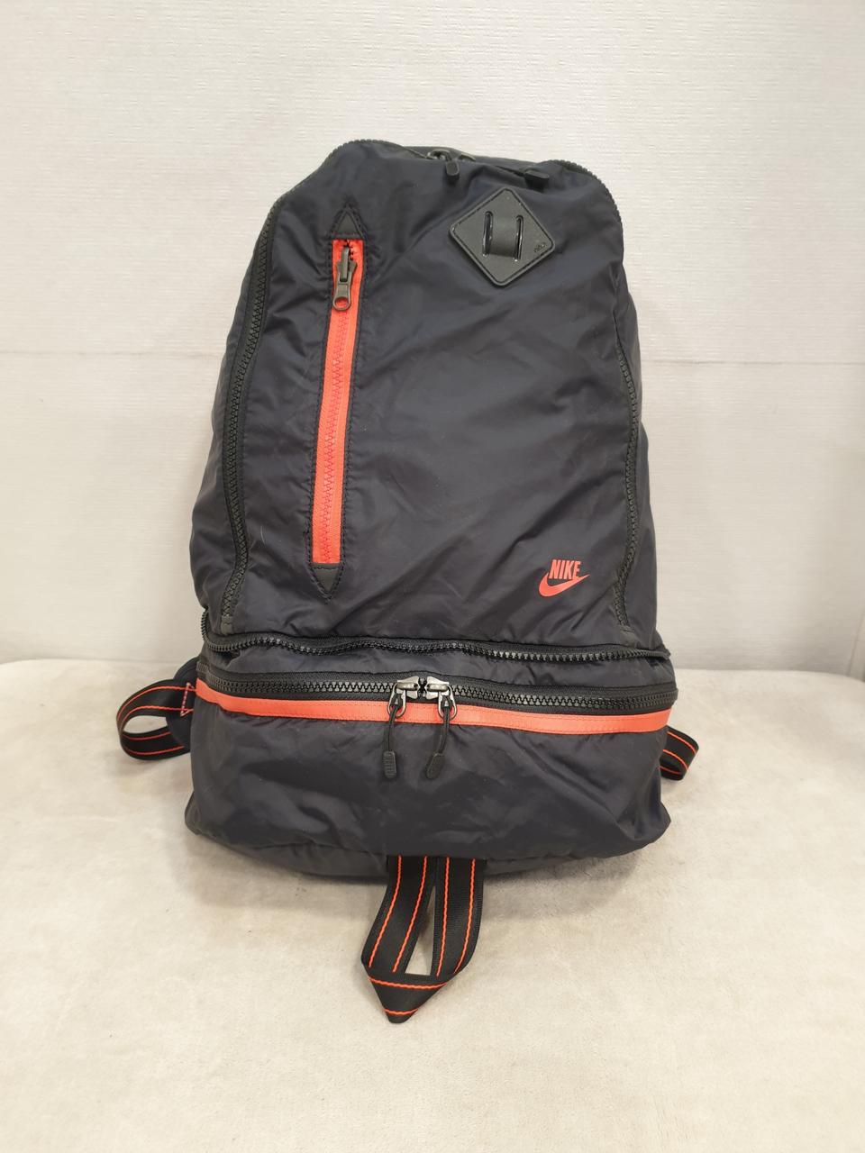 나이키 블랙 오렌지 포인트 백팩 겸 힙색
