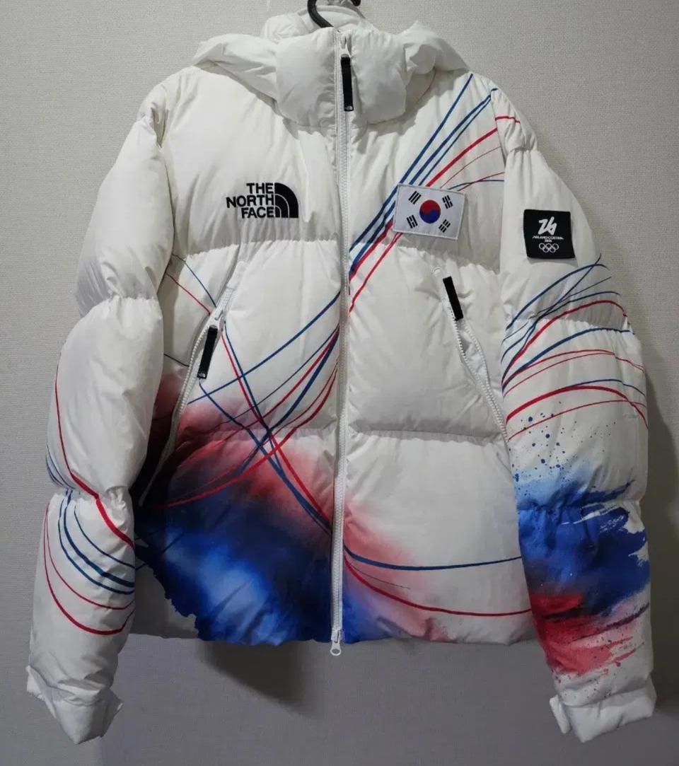노스페이스 밀라노 올림픽 팀코리아 국대 단복 패딩 100/L