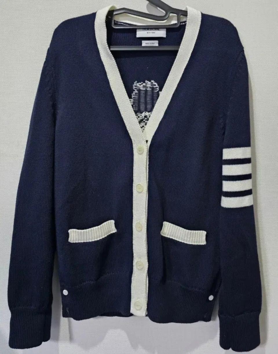[S급] 톰브라운 23FW 플라워 아이콘 가디건 네이비 38사이즈