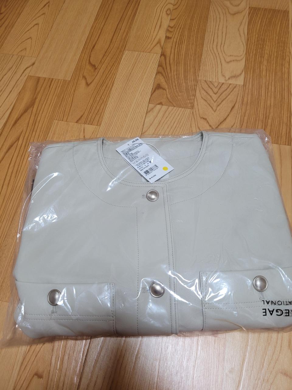 자주 라운드 레자자켓 (새상품)