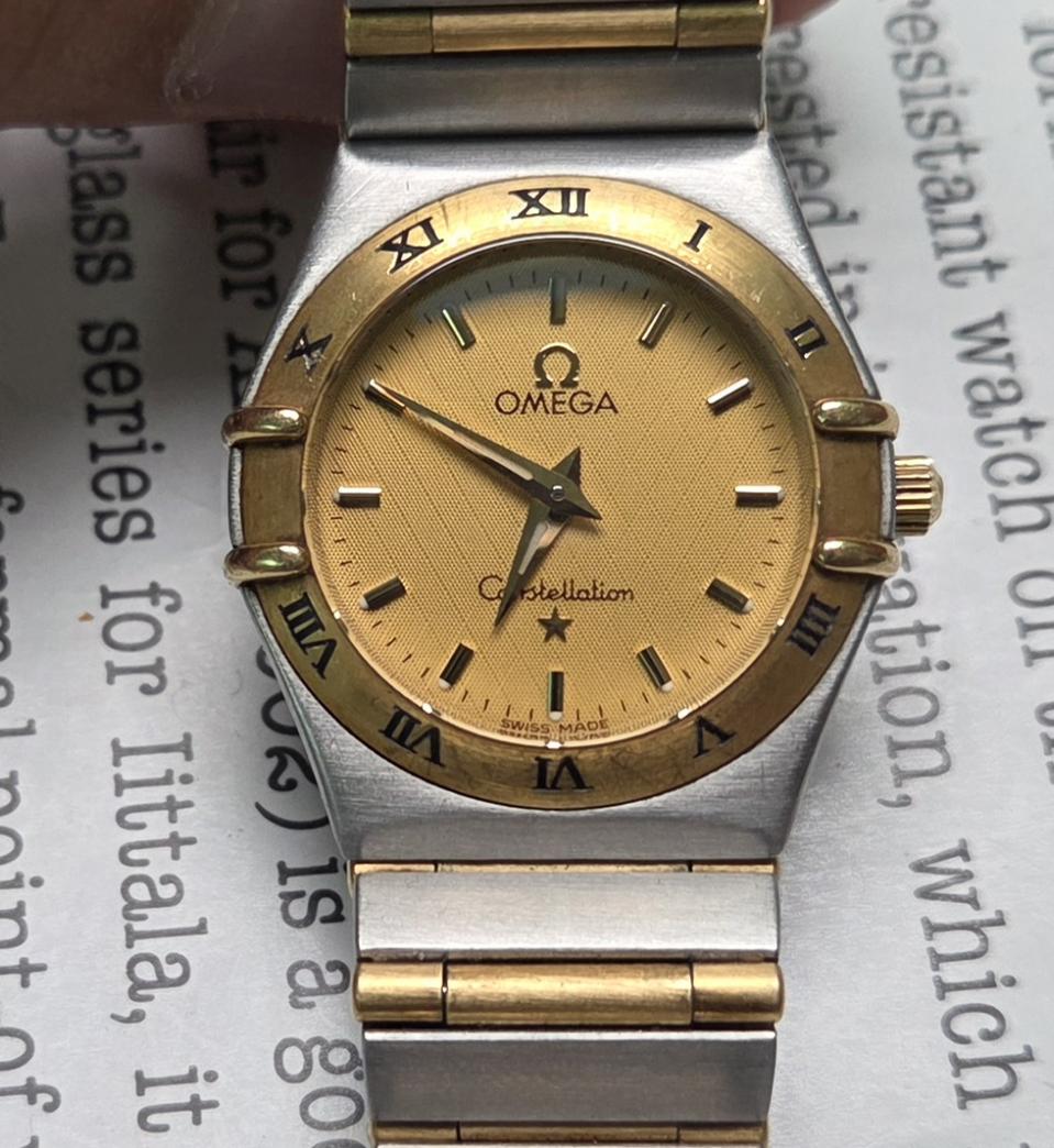 오메가 컨스틸레이션 별로고 18K콤비 풀바 쿼츠 여성용 브레이슬릿 ver