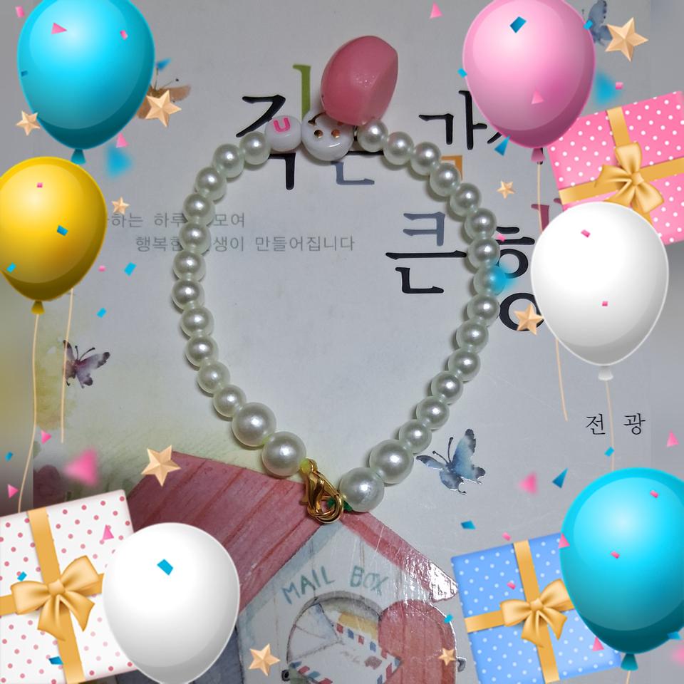 젬핑비즈수작업" 사랑스러운 핑크 하트팔찌 판매해요