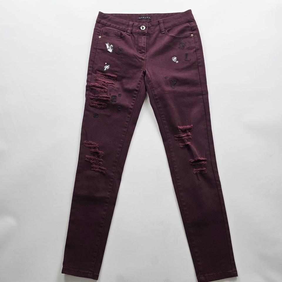 시슬리 청바지 퍼플 스판 데님 사이즈25 R5034