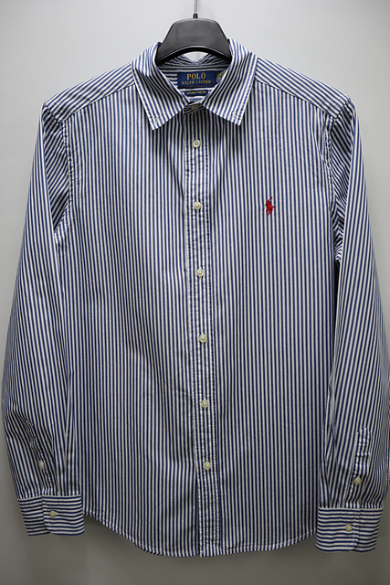 POLO 폴로 랄프로렌 블루 줄가라 셔츠 드라이완료
