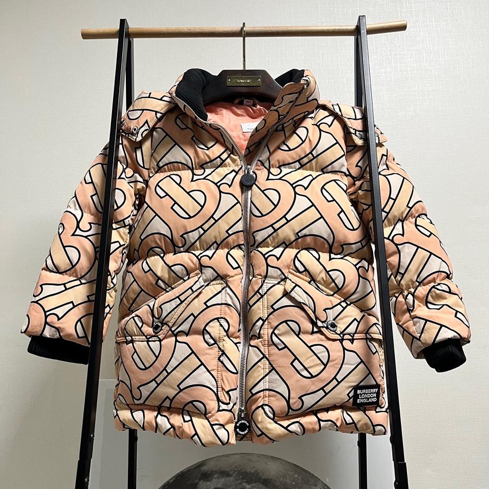 정품 6y 116) 버버리 TB로고 모노그램 다운 패딩