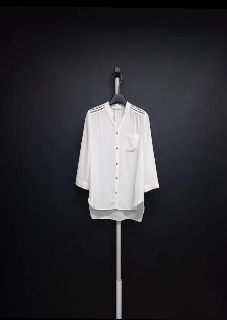 쉬즈미스 춘하 쉬폰 7부 롤업 블라우스 55