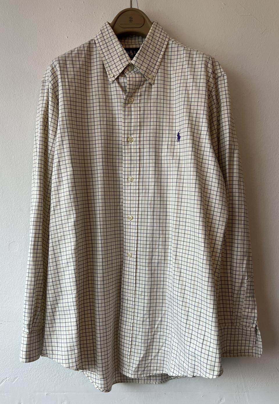 폴로랄프로렌 라이트베이지 코튼긴팔셔츠