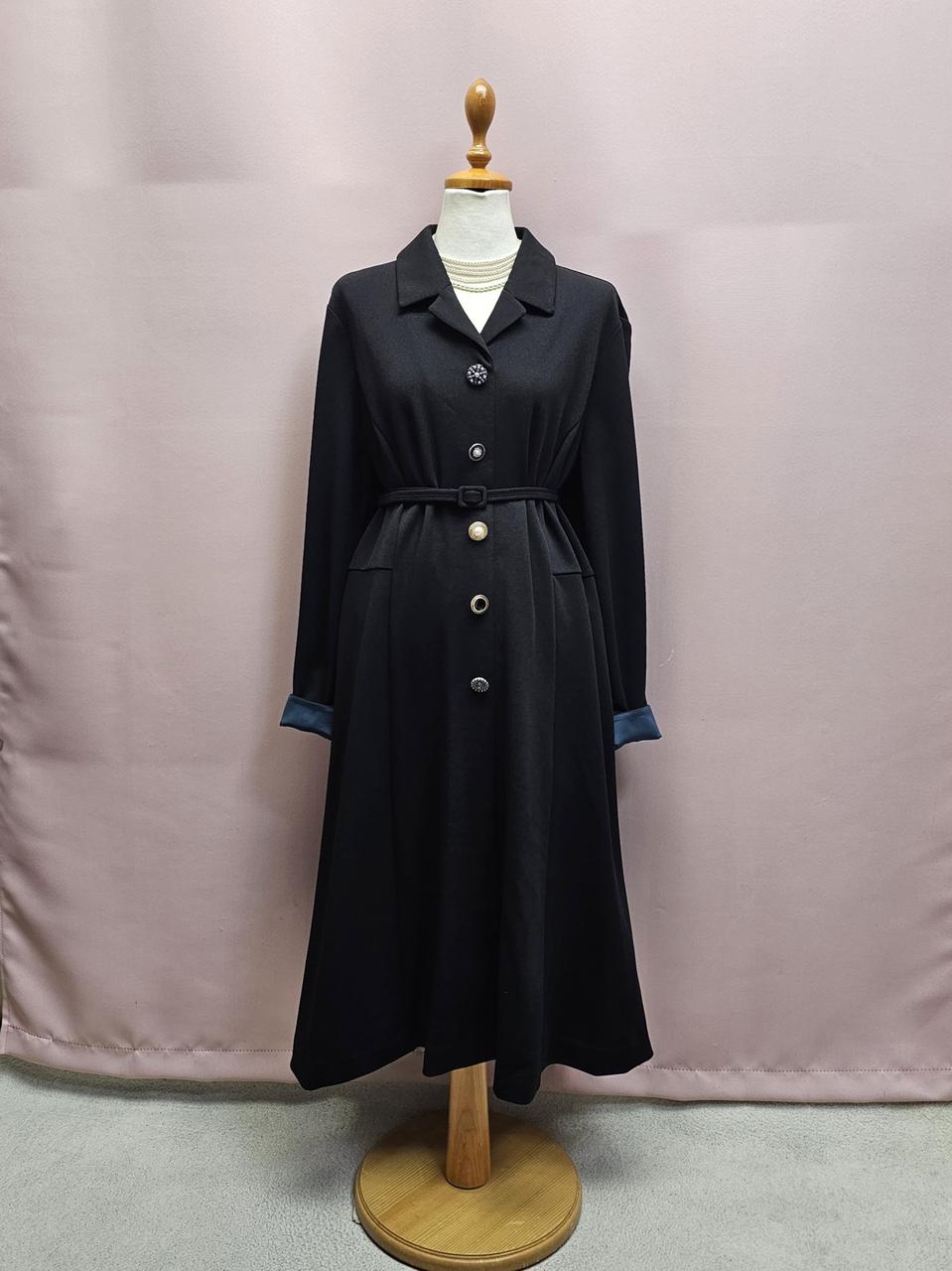 케이수 보석단추 카라 원피스 제천 벨트세트