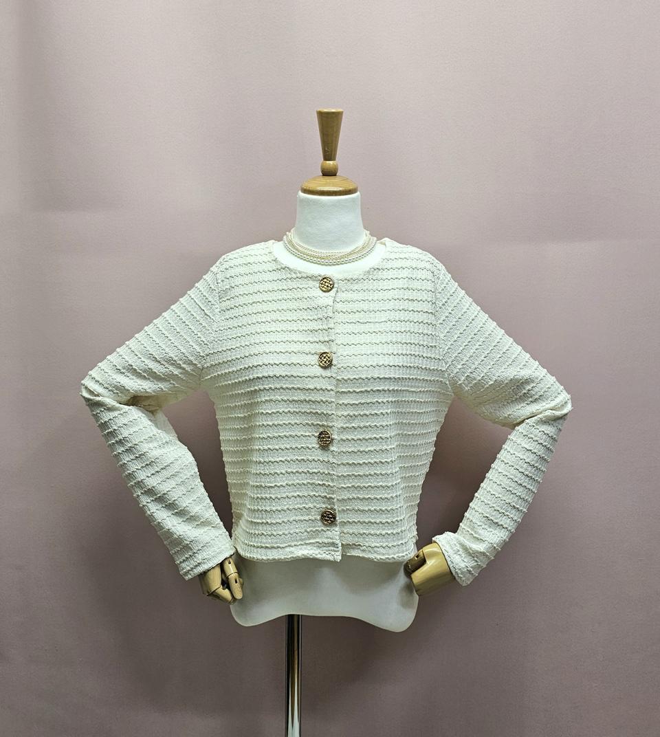 OZ 골드버튼 아이보리 가디건