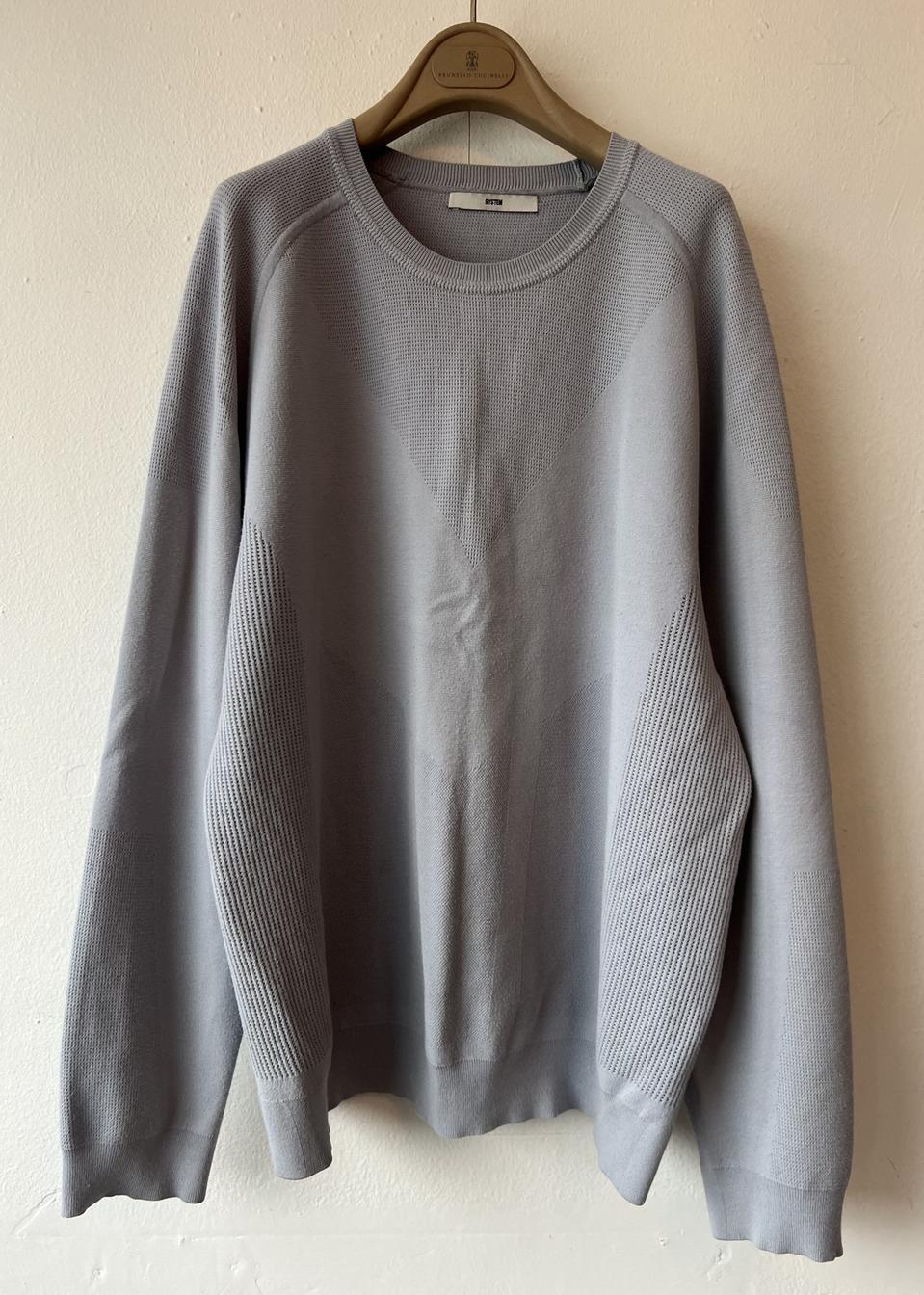 시스템 남성 인디블루 라운드니트