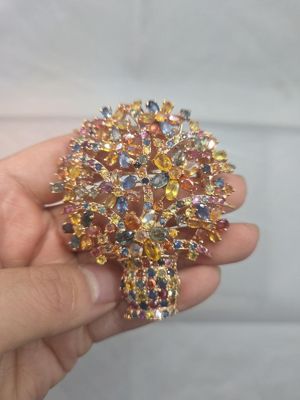 은 팬시 사파이어 나무 브롯지