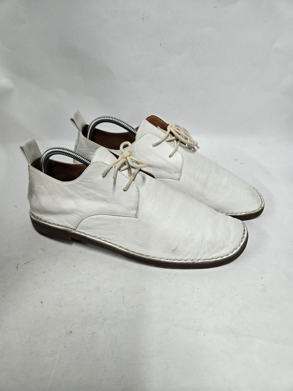 셀린느  화이트 레더  레이스업 슈즈  38