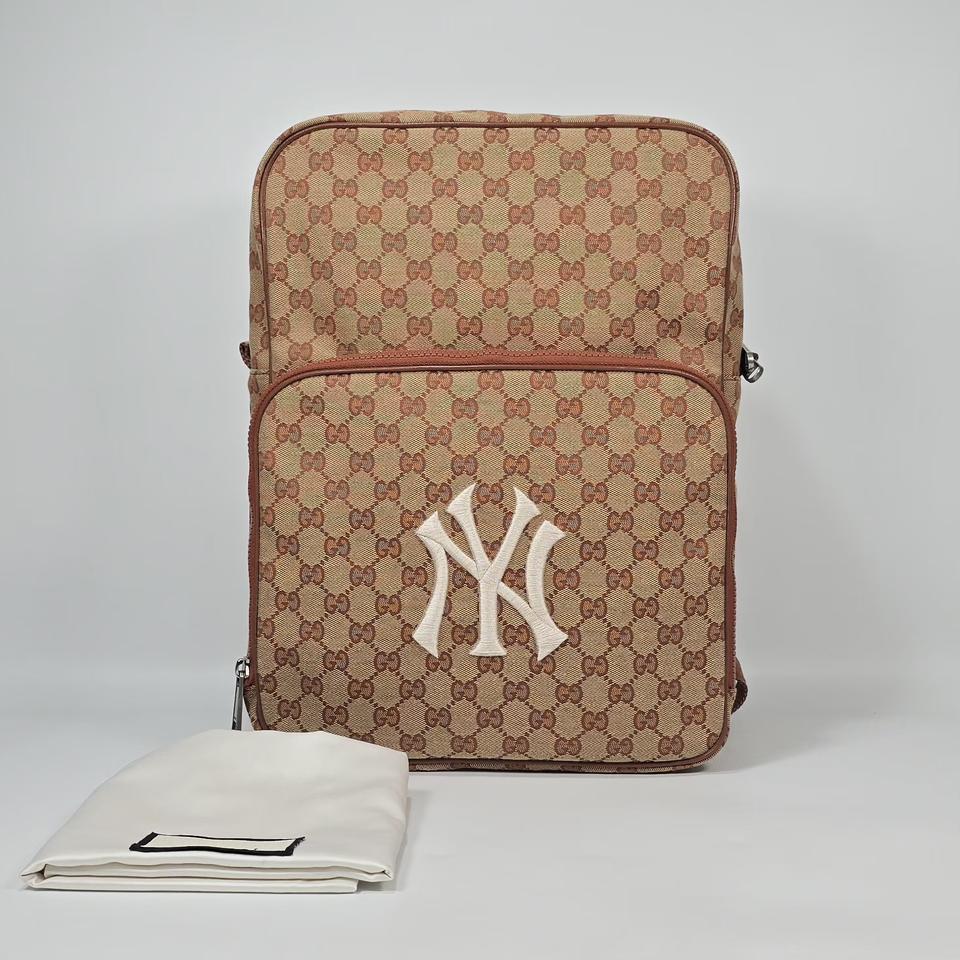 구찌 x MLB GG 로고 자카드 백팩