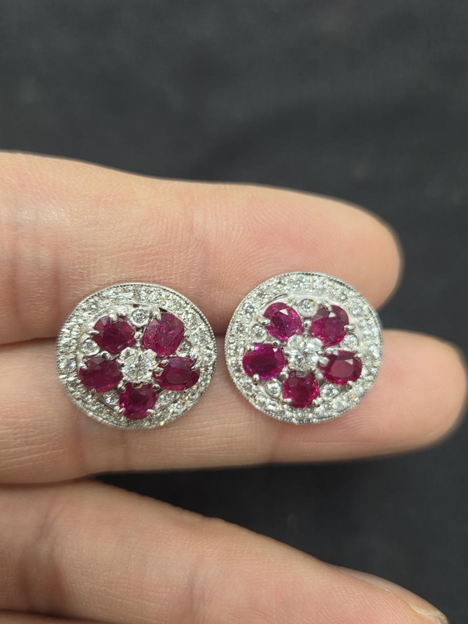 루비 귀걸이