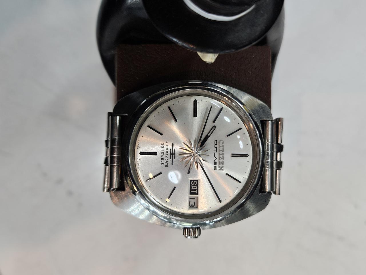 씨티즌 빈티지 컷틀라스 33석 오토매틱 남성용 시계