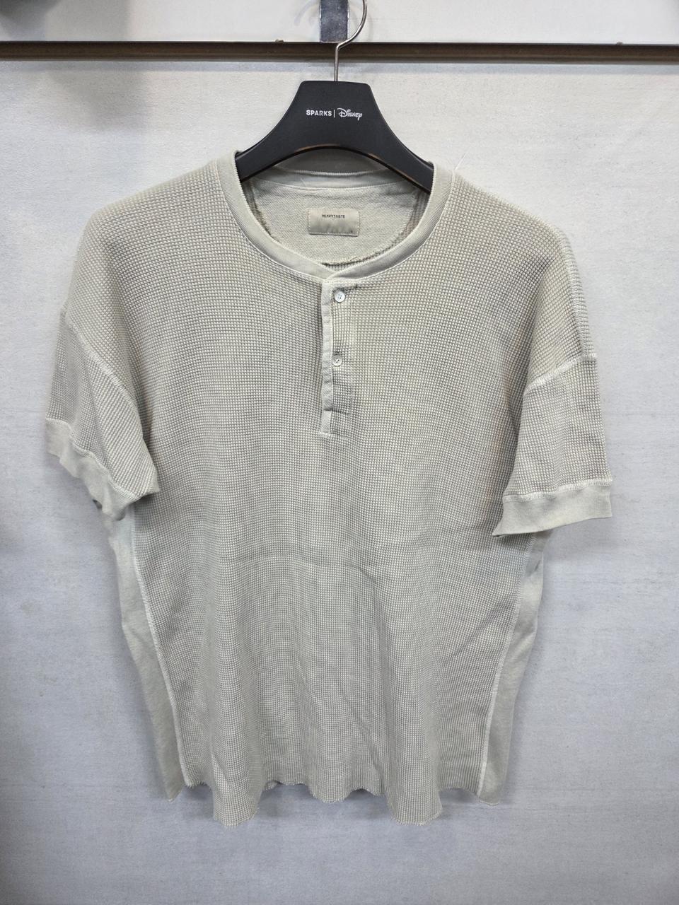 헤비테이스트 빈티지 와플 피그먼트 헨리넥 반팔 대략 xl