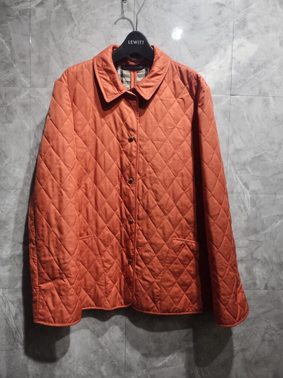 버버리퀼팅 자켓 오렌지