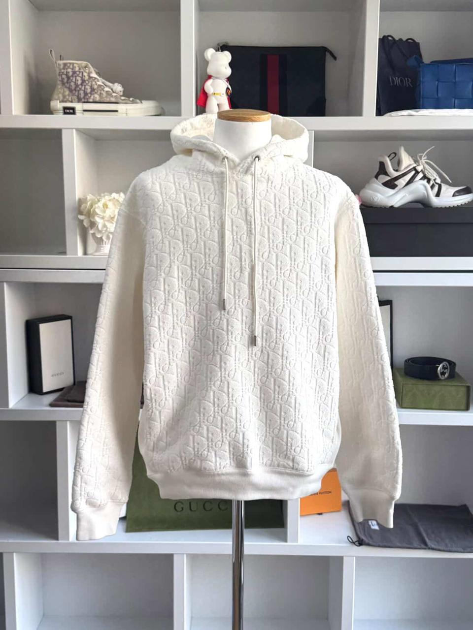 디올 오블리크 테리 후드티