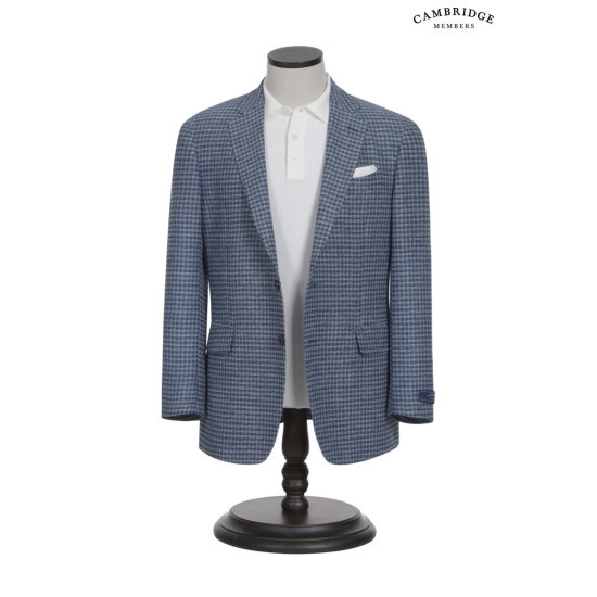 캠브리지멤버스 경량 토온톤 체크 자켓 MFJBS24402BLU