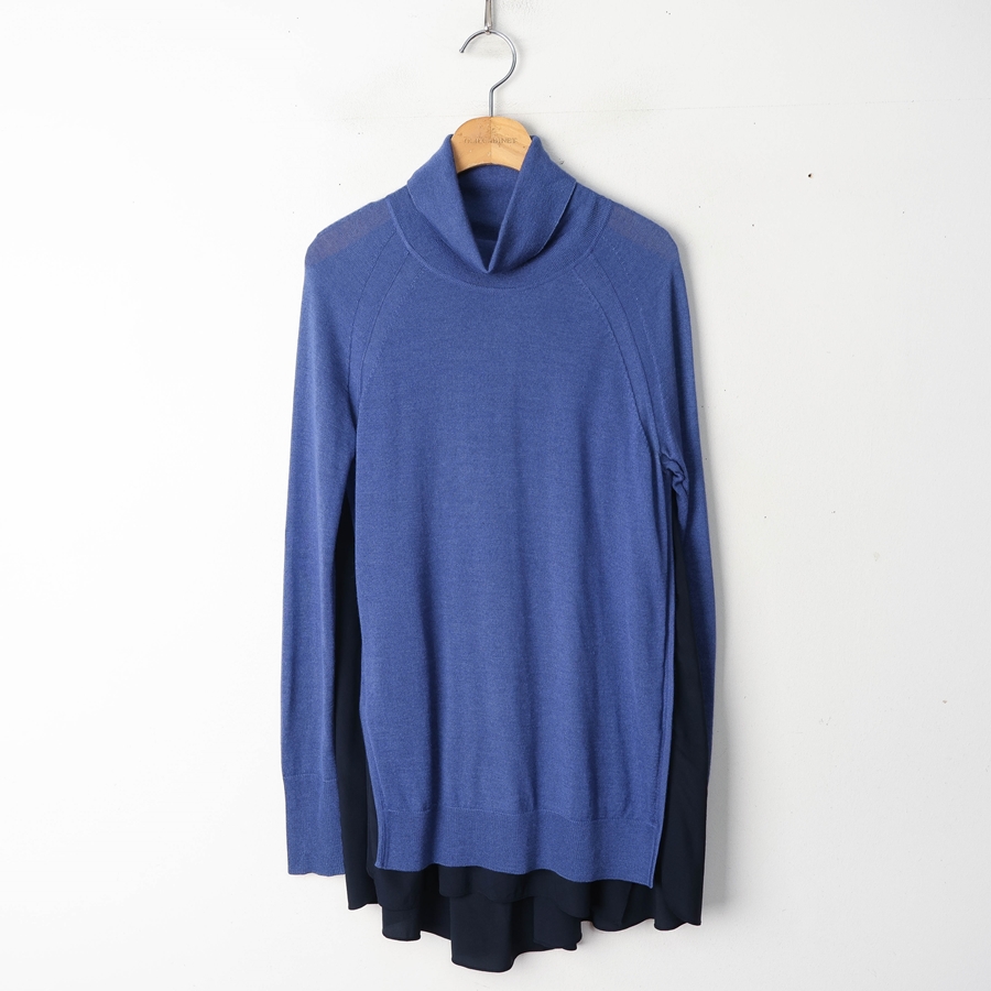 55/MOGG 울 실크 캐시미어 폴라 니트