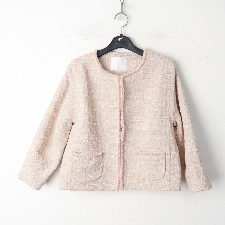 44/레니본 트위드 자켓