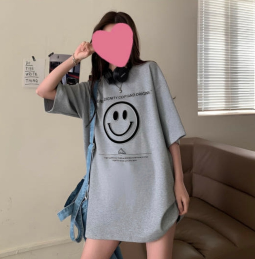 데일리 스마일 오버핏 반팔티 /미착용제품