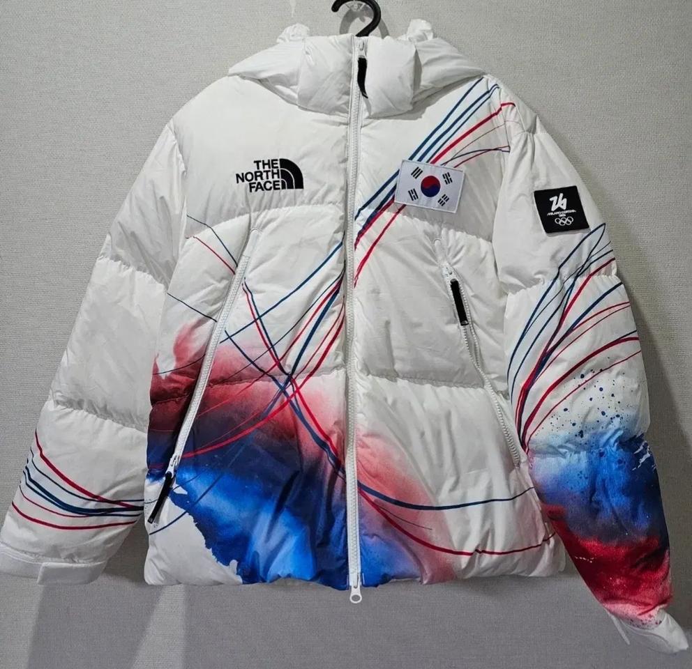 상태최상 노스페이스 밀라노 올림픽 팀코리아 국대 단복 패딩 90 / S