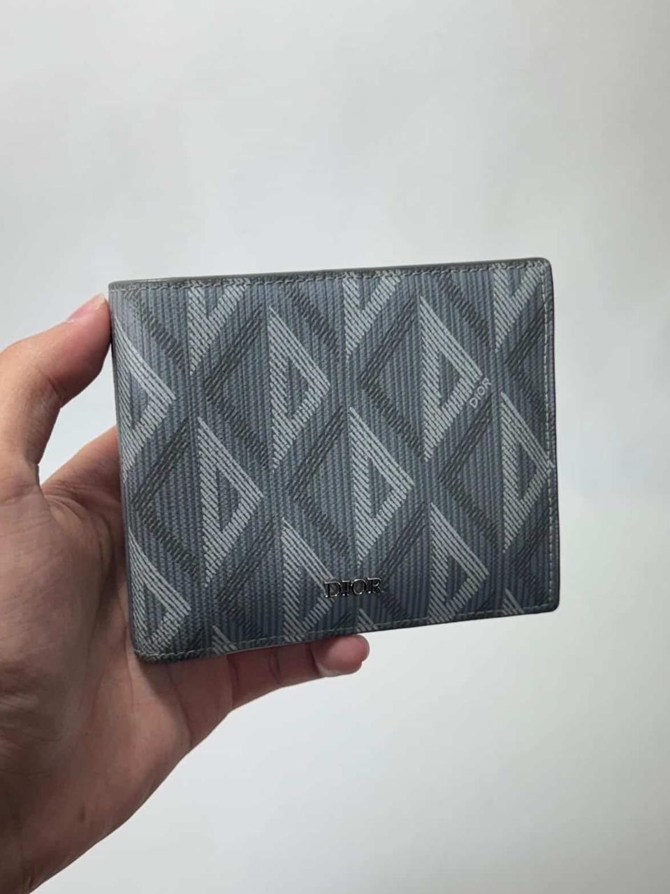 디올 CD 다이아몬드 캔버스 반지갑