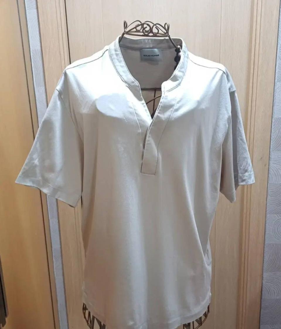 솔리드 옴므(SOLID HOMME) 베이지 반팔 티셔츠 (50사이즈)