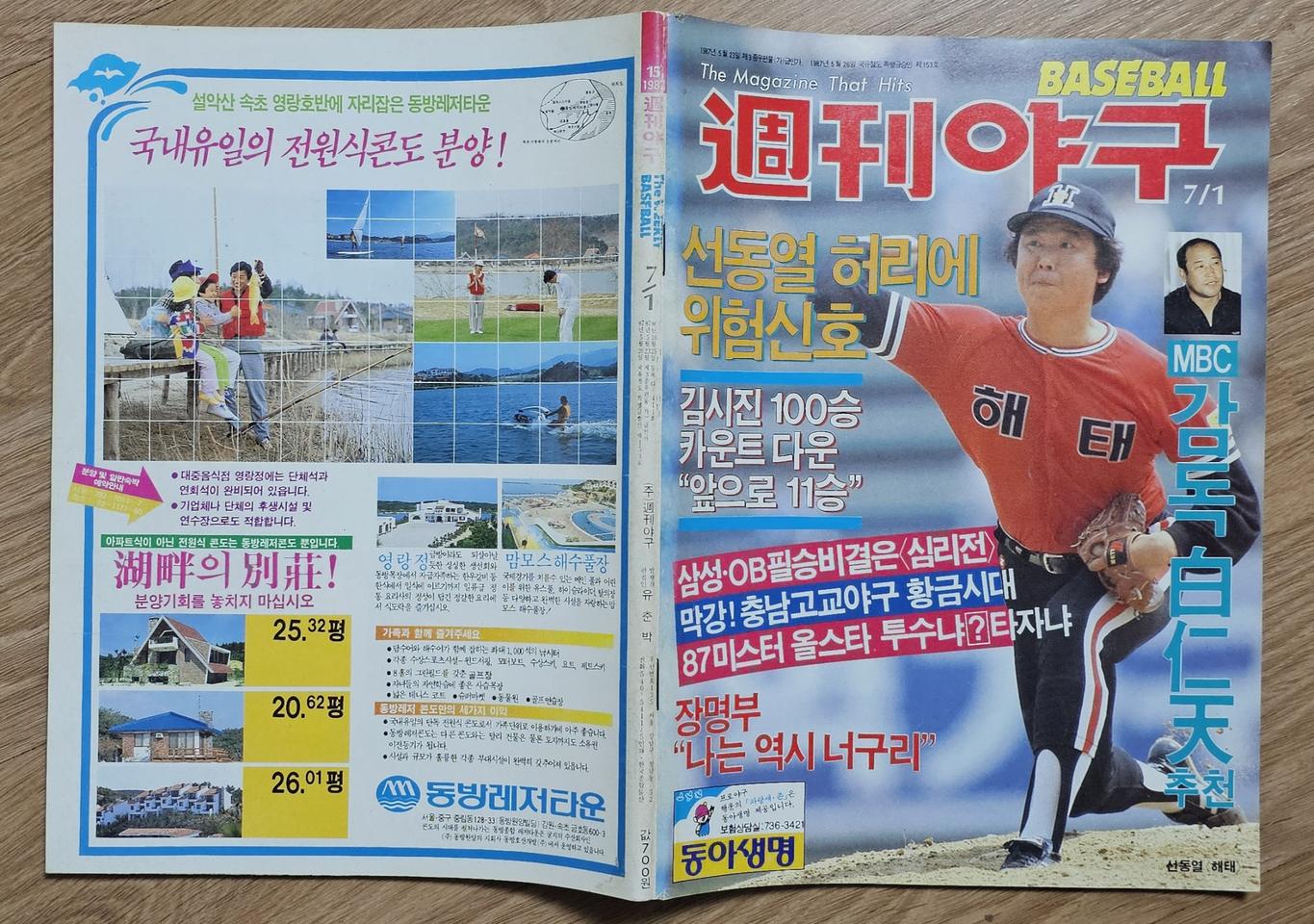 1987년 통권 15호 주간야구 잡지