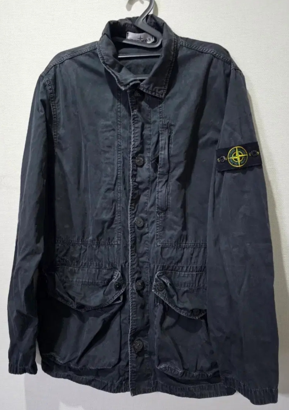 정품 스톤아일랜드 와펜 텔라 포켓 자켓 100 / L