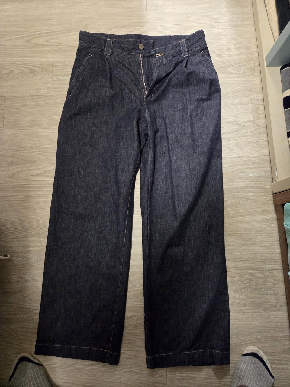 시스템옴므 정품 차콜 와이드 청바지 32사이즈