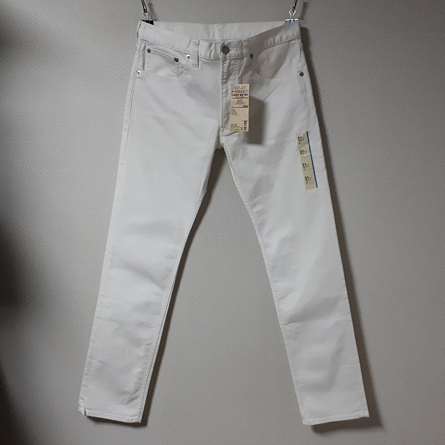 31/무인양품 화이트 스트레치 슬림 팬츠31-678