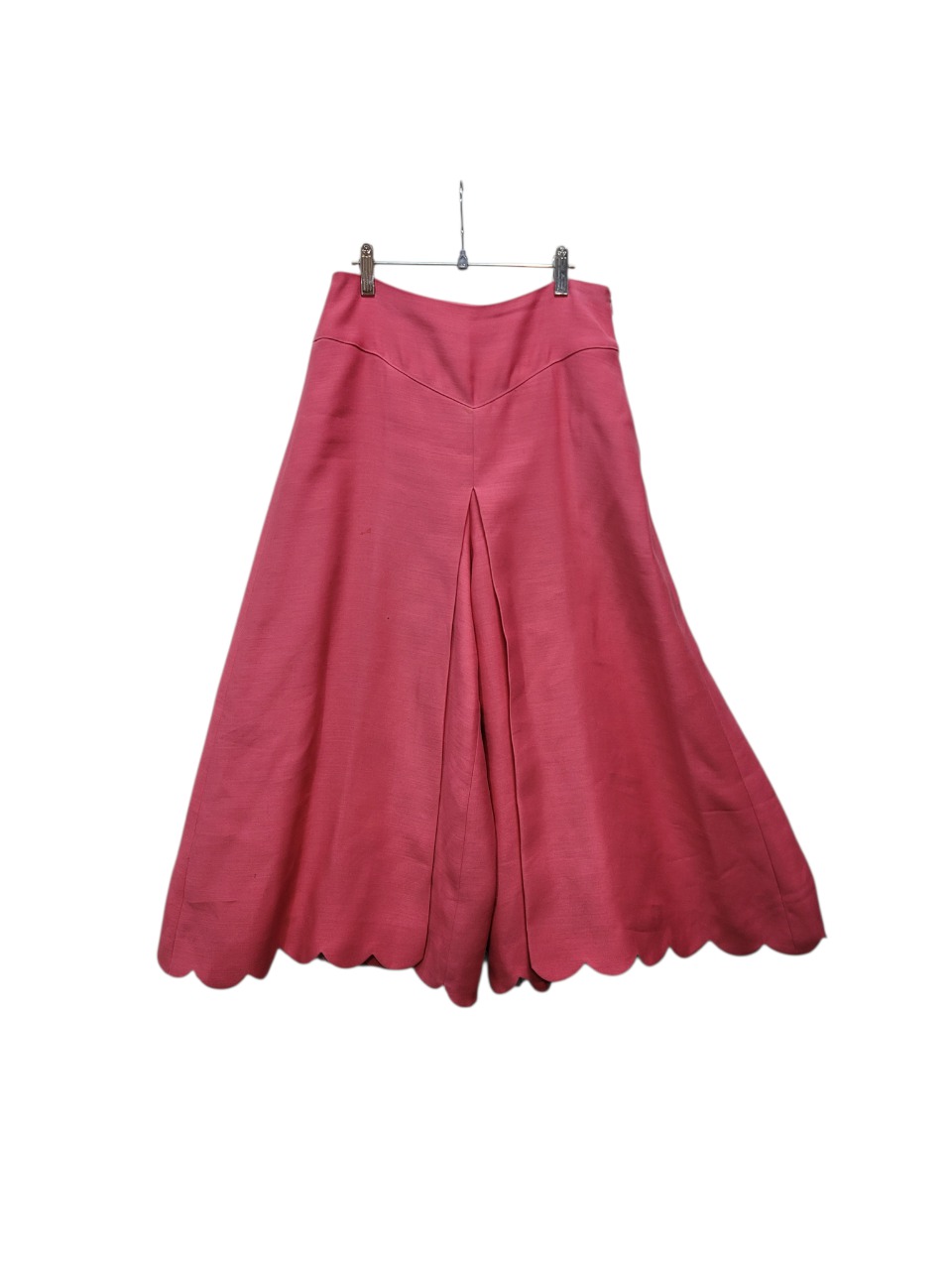 미샤 울과 실크소재 핑크톤 와이드 팬츠